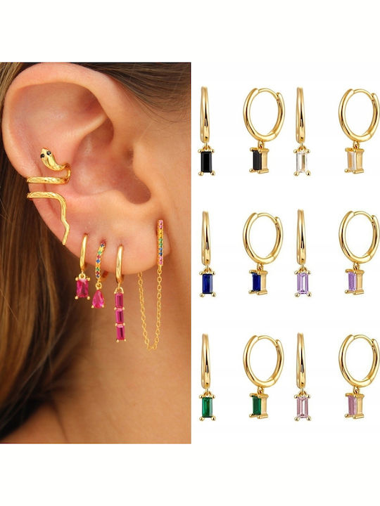 Copper Earrings Fashionable Classic K06 Gold