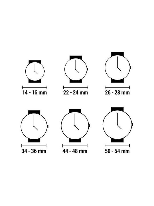 Bobroff Uhr Batterie mit Schwarz / Schwarz Kautschukarmband