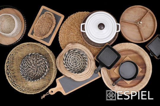 Espiel Διακοσμητικό Καλάθι Ψάθινο Μπεζ 30x30x30εκ.