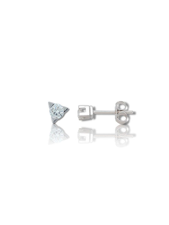 Mentzos Earrings made of Platinum with Diamond