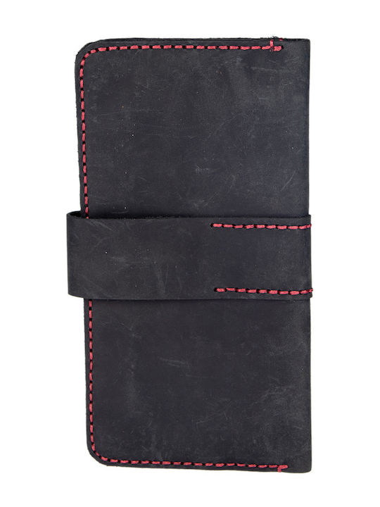 Large Leather Women's Wallet Cards Black