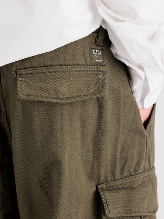 Men's Jeans Pants with Loose Baggy Fit Dark olive oil