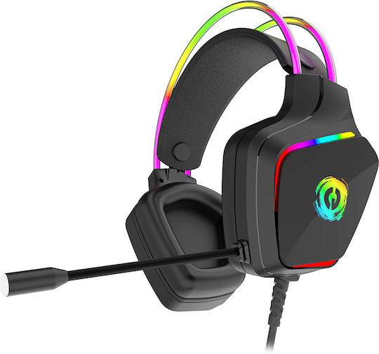 Canyon Darkless GH-9A Over Ear Gaming Headset με σύνδεση 3.5mm / USB for PC