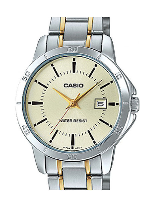 Casio Ρολόι Μπαταρίας με Μεταλλικό Μπρασελέ