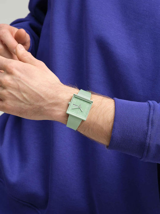Swatch Swatch Women's Watch with Green Rubber Strap
