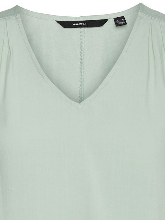 Vero Moda Women's Summer Blouse Sleeveless Green