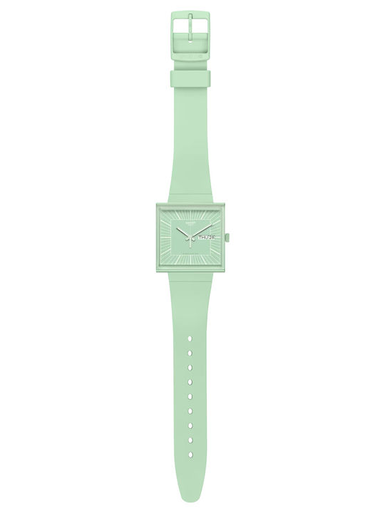 Swatch Swatch Women's Watch with Green Rubber Strap
