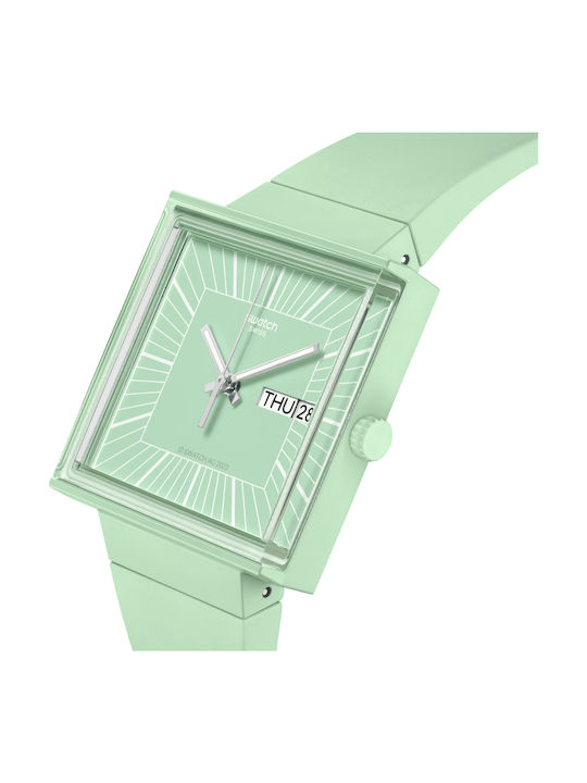 Swatch Swatch Women's Watch with Green Rubber Strap