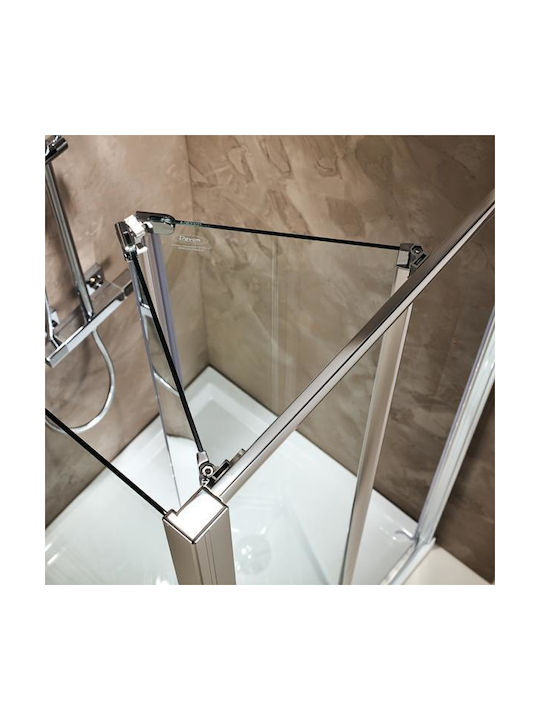Devon Primus Plus Bi-fold Διαχωριστικό Ντουζιέρας με Πτυσσόμενη Πόρτα 67.5-71.5x185cm Clean Glass Chrome