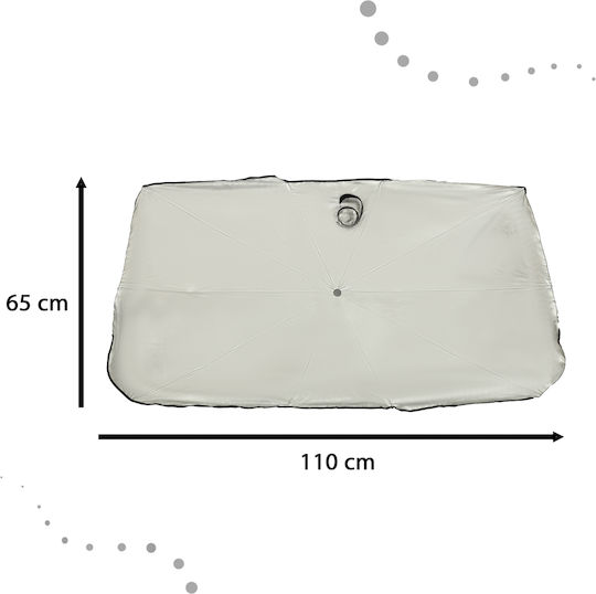 ikonka Internal Car Windshield Sunshade Umbrella 110x65cm