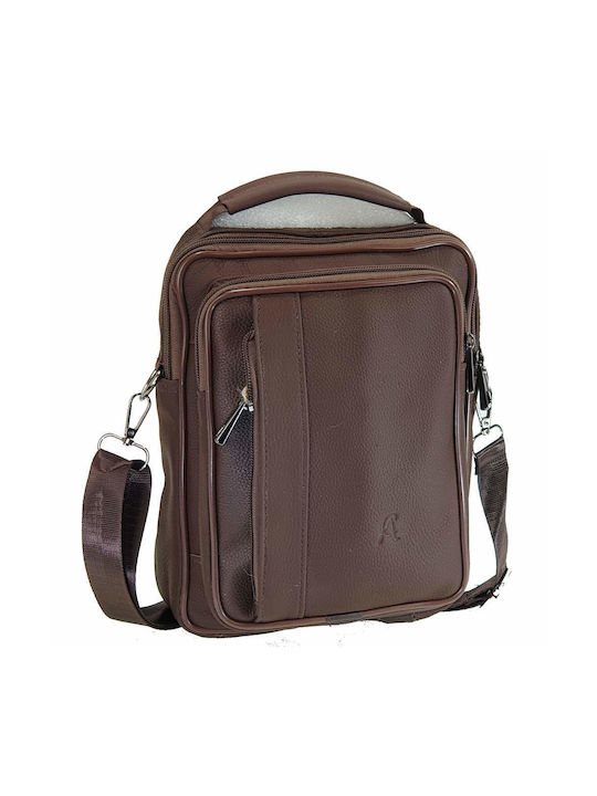 AC Leather Men's Bag Shoulder / Crossbody Brown