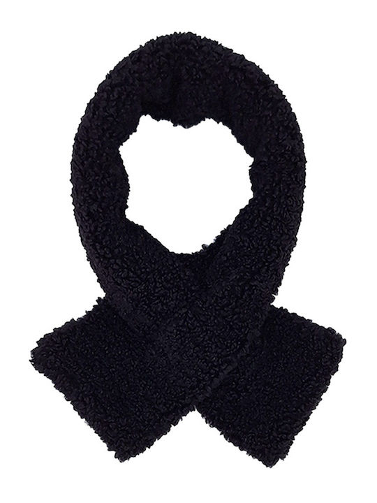 Verde Women's Fur Neck Warmer Black