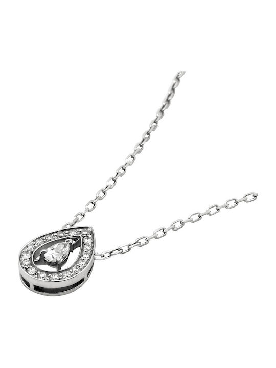 Savvas Design Set with Ring & Pendant from White Gold 18K