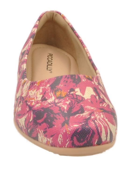 Synthetic Leather Ballerinas Fuchsia