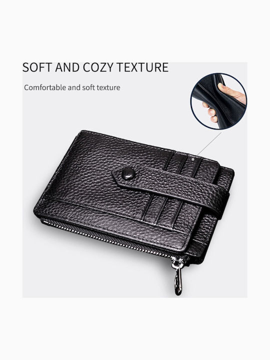 Leather Men's Wallet Cards Black
