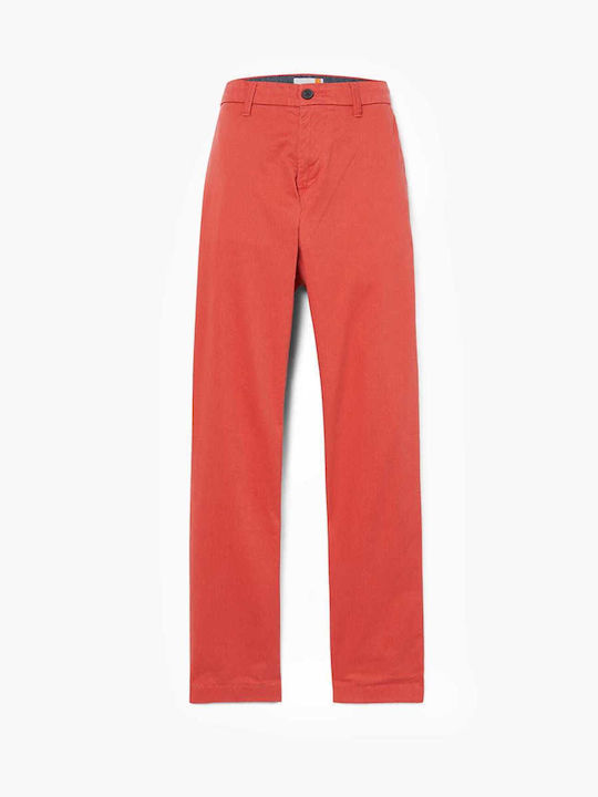 Timberland Men's Trousers Cargo in Slim Fit Red