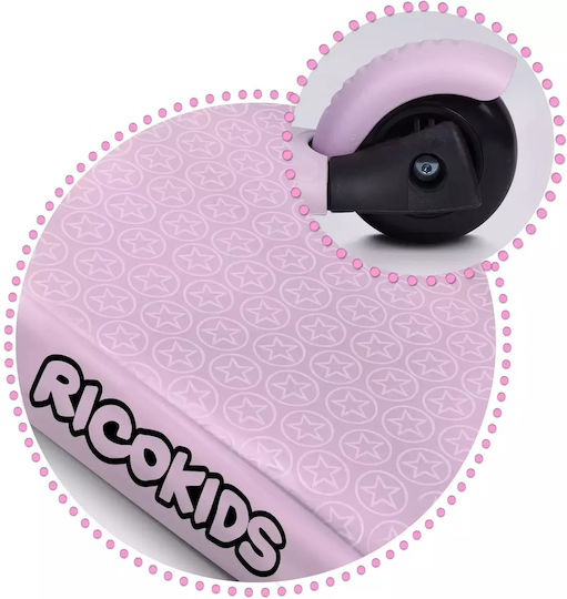Ricokids Παιδικό Πατίνι Buggy Τρίτροχο με Κάθισμα Ροζ