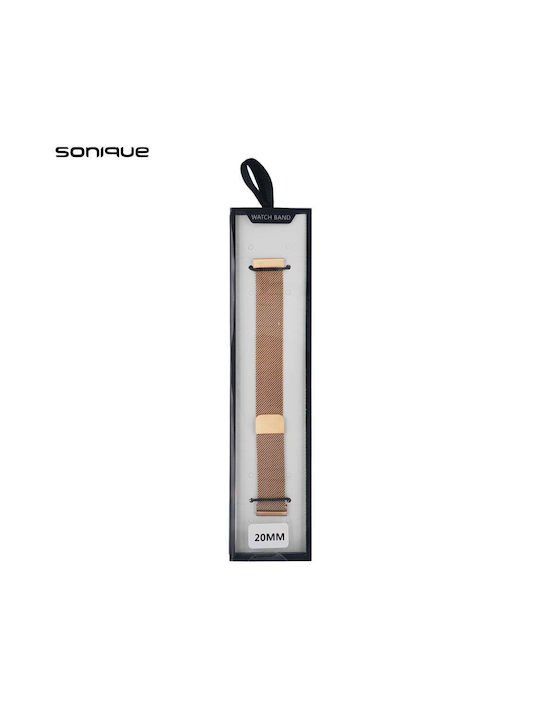 Sonique Λουράκι Ανοξείδωτο Ατσάλι Μπρονζέ (20mm για Samsung, Huawei, Amazfit, Xiaomi, Honor)