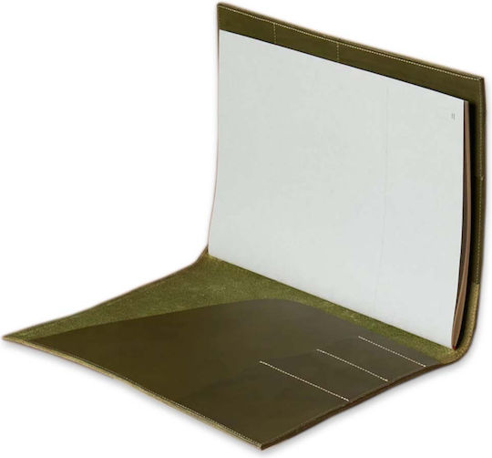 Paper Republic Notebook A4 with Blank Pages and Pen Holder Green