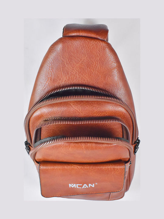 Leather Men's Bag Sling Tabac Brown