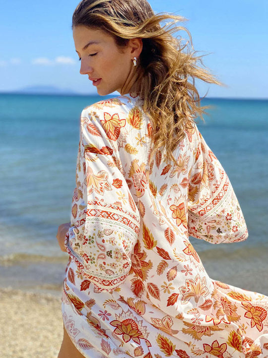 Achilleas Accessories Κιμονό Παραλίας Πολύχρωμο