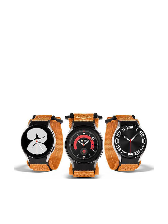 Erbord Λουράκι Υφασμάτινο Πορτοκαλί (Galaxy Watch4/5/6/7/FE/4 Classic/6 Classic/5 Pro)