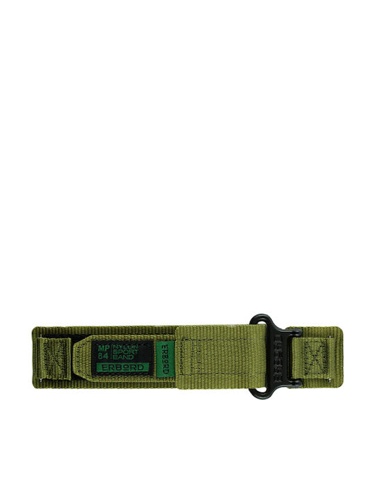 Erbord Armband Stoff Grün (Universal 20mm)