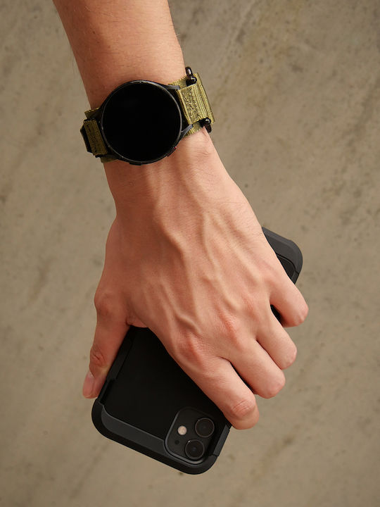 Erbord Armband Stoff Grün (Universal 20mm)