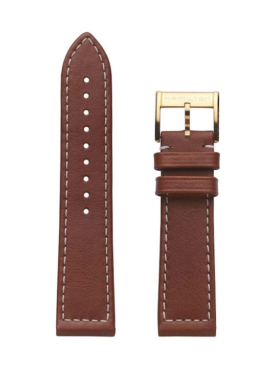 Hamilton Leather Strap Khaki 22mm