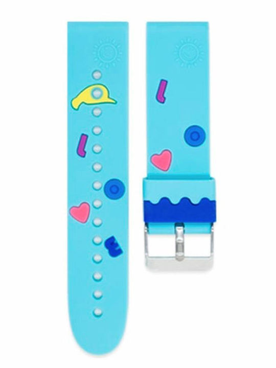 Gummi-Armband Hellblau 16mm