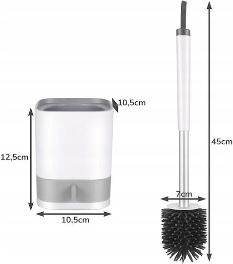 Inox Coș de gunoi pentru baie Alb