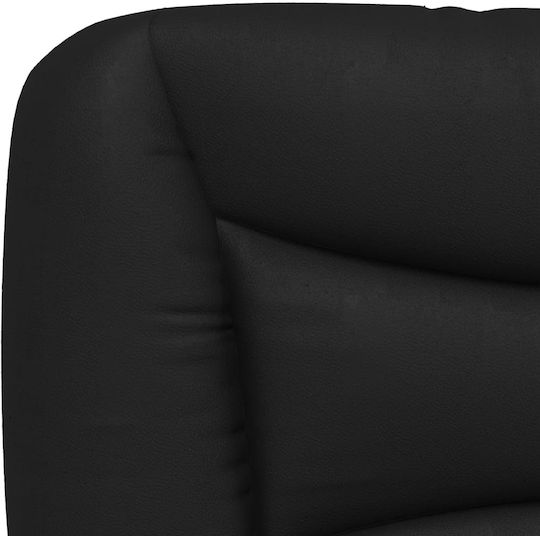 vidaXL LED Headboard Cushion in Black Faux Leather 170x48cm