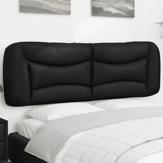 vidaXL LED Headboard Cushion in Black Faux Leather 170x48cm