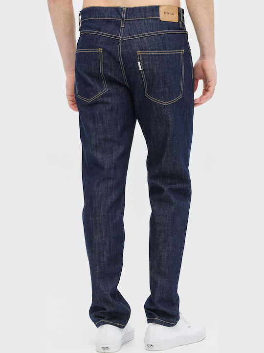 Herren Jeanshose Elastisch Marineblau