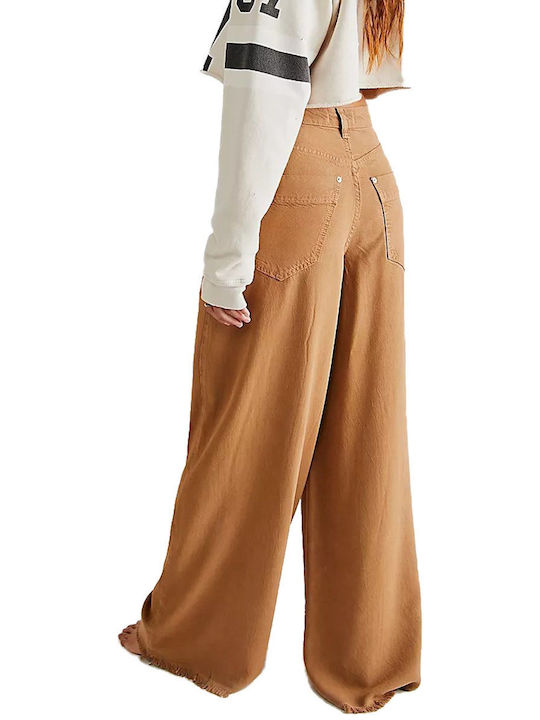 Jean Free People Free People Old West Slouchy Pants Jean Free People Old West Slouchy OB1387530-CHOCOLATE LAVA Pentru femei