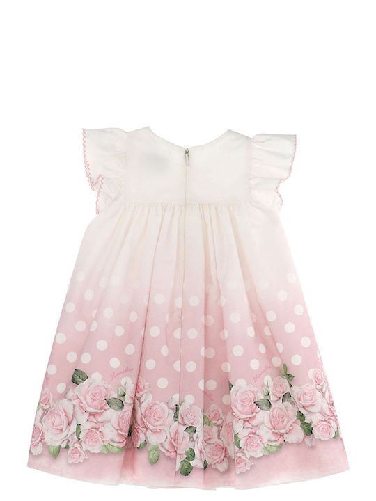 Monnalisa Dress Polka Dots With Flowers 315909 5659-0191 Girl