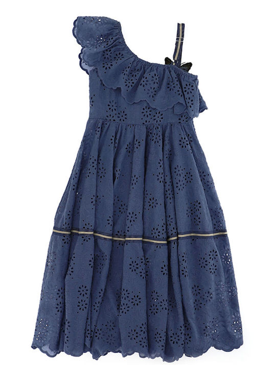 Kleid Monnalisa Broderie 495906AB 5013-0051 Mädchen