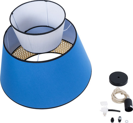 GloboStar Saige Blue Boho Grid Ceiling Light with E27 Socket 50x50x45cm