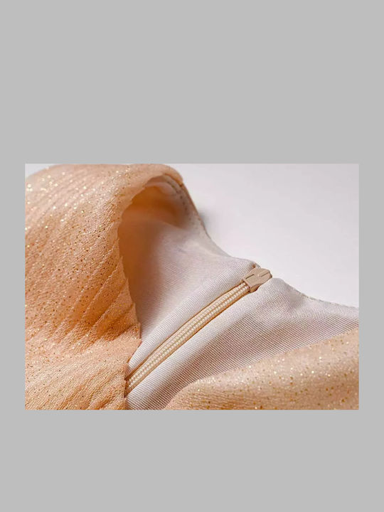 Children's Dress Tulle Beige