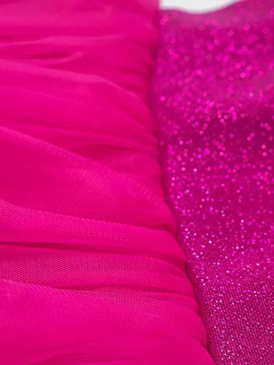 Kinderkleid Tüll Fuchsia