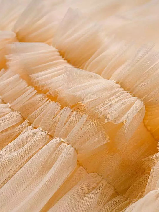 Children's Dress Tulle Beige
