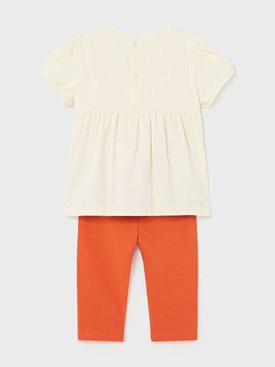 Mayoral Kids Set with Ecru Leggings 2 Pieces