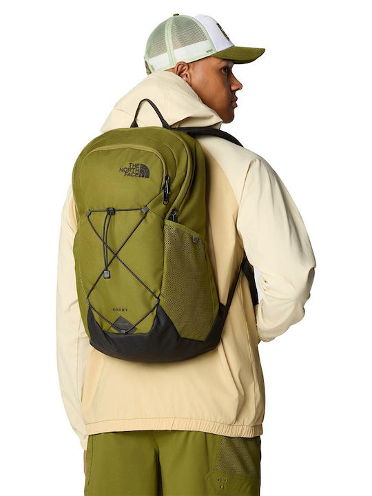 The North Face Rodey 27л Водоустойчива Раница В Цвят Горска Маслина/Ново Топъл Зелен/ТНФ Черно