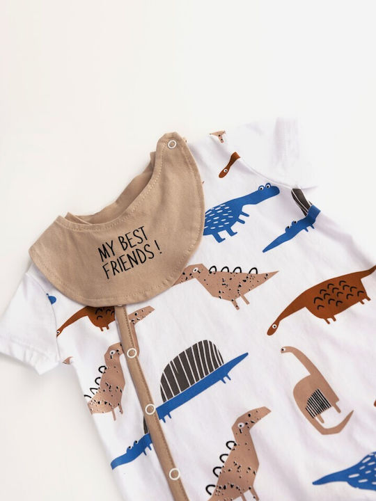 Funky Baby Bodysuit Set Short-Sleeved White