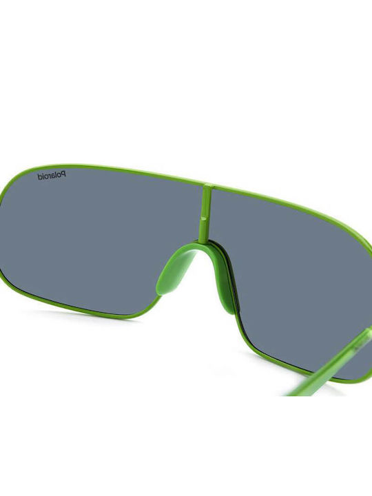 Polaroid Unisex Sunglasses with Green Plastic Frame and Multicolour Polarized Mirror Lens PLD6222/S 1ED/5Z