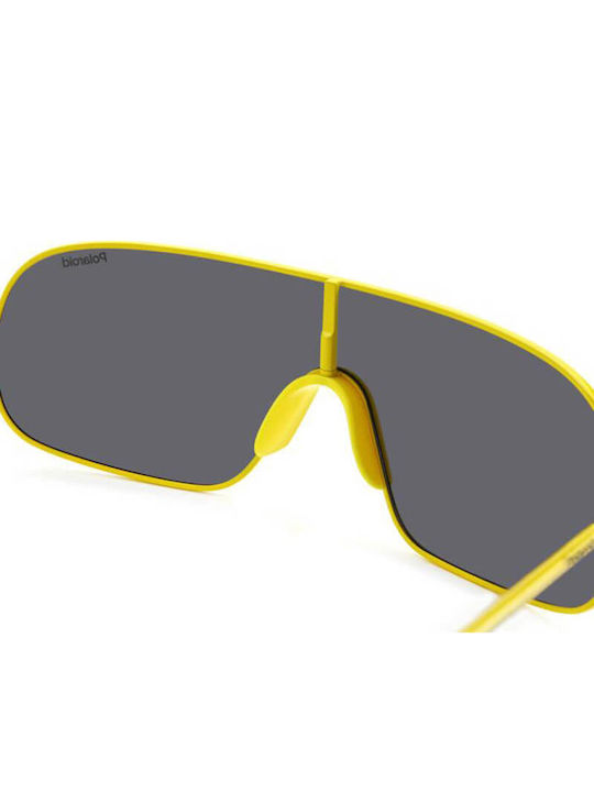 Polaroid Unisex Ochelari de soare cu Galben Cadru și Aur Polarized Oglindă Lentilă PLD6222/S 40G/LM
