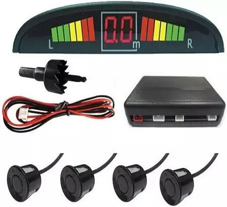 Car Parking System with Screen and 4 Sensors 22mm in White Color