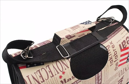 Dog/Cat Carrying White Shoulder Bag for 7kg Pets L21xW40xH27cm