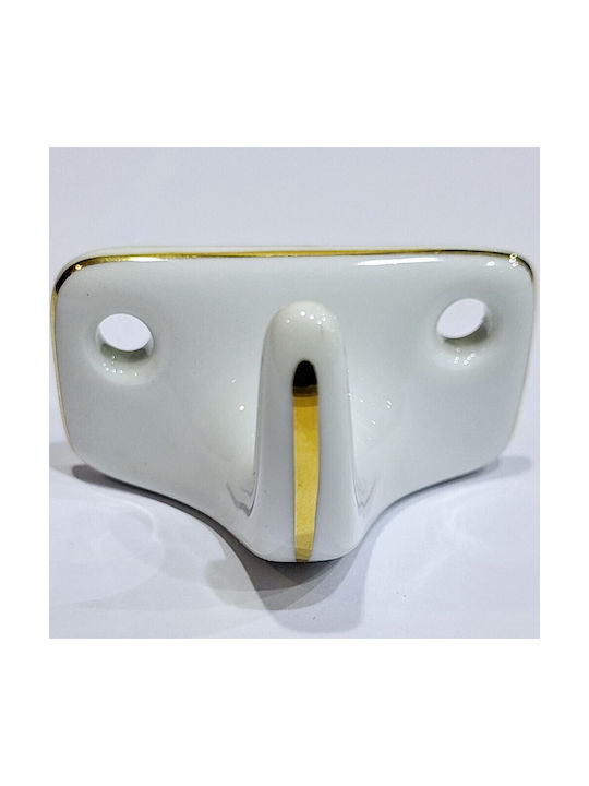 Agățătoare De Perete Din Polirosină Albă 6x3.8x3cm