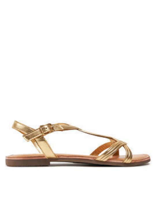 Gioseppo Damen Flache Sandalen in Gold Farbe